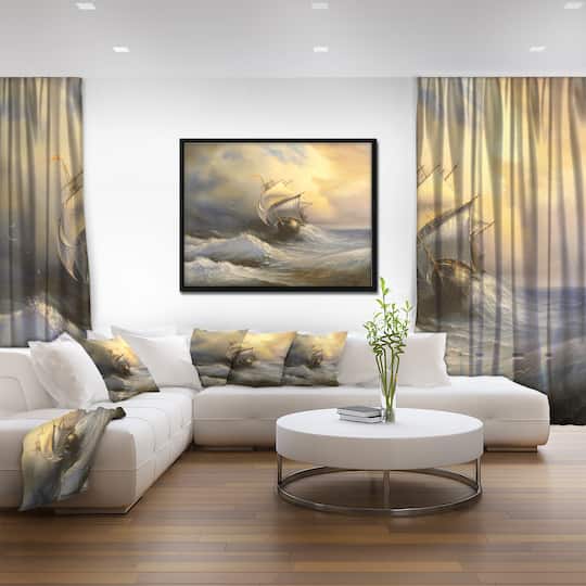 Designart - Vessel in Stormy Sea